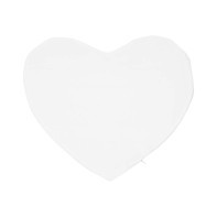 Pillow Cover Peach Skin White Heart Shape - 44 x 38 cm 