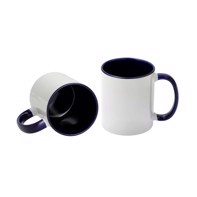 Sublimation Mug 11oz - inside & handle Dark Blue Dishwasher & Microwave Safe
