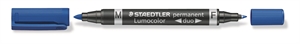 Staedtler Marker Lumocolor Duo Perm 0,6-1,5mm blau