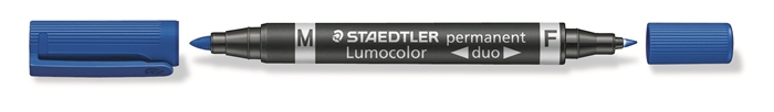 Staedtler Marker Lumocolor Duo Perm 0,6-1,5mm blau
