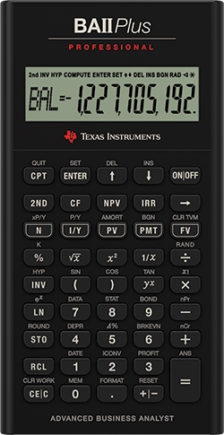 Texas Instruments BA II Plus Pro Finanzrechner UK-Handbuch