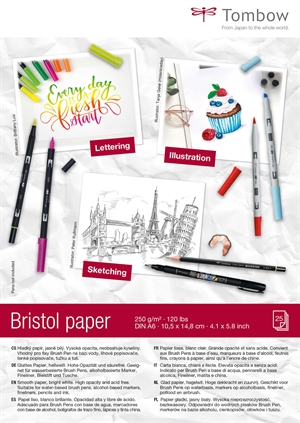 Tombow Skizzenblock Bristol A6 250g 25 Blätter