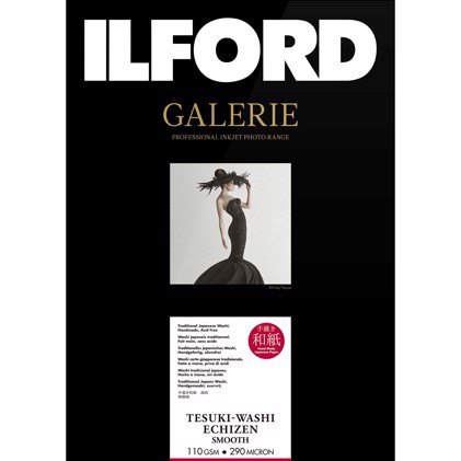 Ilford GALERIE Tesuki-Washi Echizen Smooth 110 - A1+ mit Büttenrand, 5 Blätter