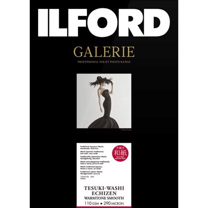 Ilford GALERIE Tesuki-Washi Echizen Warmtone Smooth 110 - 10 x 15 (102 mm x 152 mm), 50 Blatt