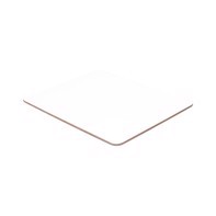 Unisub Mousepad / Placemat Gloss White Hardboard - 190,5 x 228,6 x 3,18 mm
