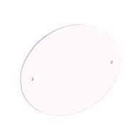 Unisub Door Sign - Oval with Pre-Drilled Holes Gloss White FRP - 88,9 x 127 x 2,29 mm