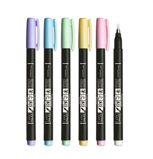 Tombow Marker Fudenosuke weiche Pastell Farben (6)