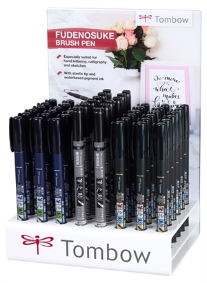 Tombow Marker Fudenosuke Display (48)