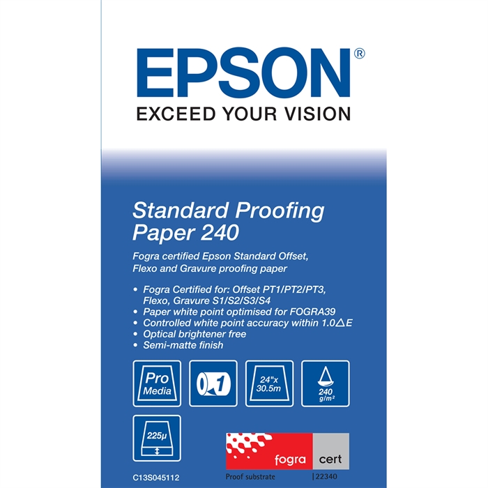 Epson Standard Proofing Paper 240, 24" x 30,5 m