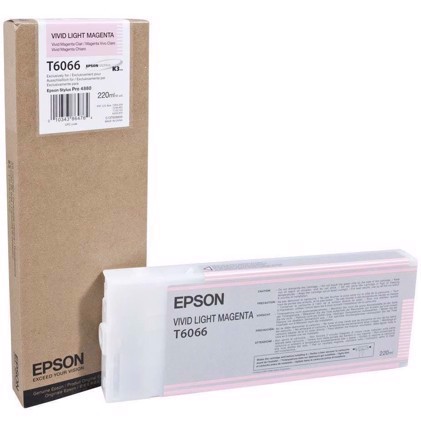 Epson Vivid Light Magenta T6066 - 220 ml Tintenpatrone 
für Epson Pro 4880