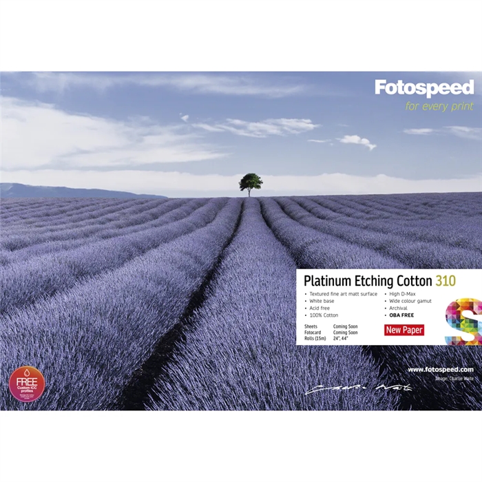 Fotospeed Platinum Etching Cotton 310 g/m² - 44" x 15 Meter
