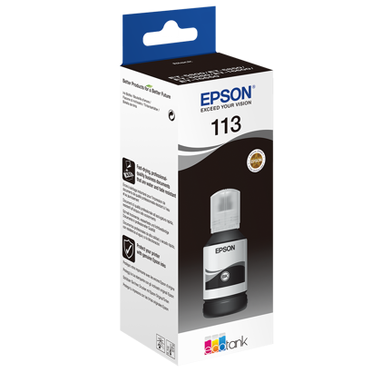 Beschreibung der Epson 113 EcoTank Black Tintenflasche